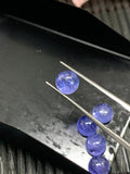 6mm Tanzanite Cabochon Round Calibrated Size Code #T131 -4A Quality Natural Tanzanite Cabs-Medium Blue Color Tanzanites