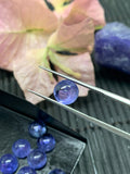 7mm Tanzanite Cabochon Round Calibrated Size Code #T133 -4A Quality Natural Tanzanite Cabs- Light Purple Color Tanzanites