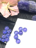 7mm Tanzanite Cabochon Round Calibrated Size Code #T133 -4A Quality Natural Tanzanite Cabs- Light Purple Color Tanzanites
