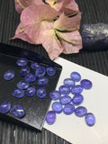 7x9 mm Tanzanite Cabochon Oval Calibrated Size Code #T153 -AAA Quality Natural Tanzanite Cabs- Medium Purple Color Tanzanite