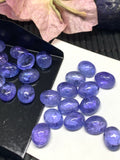 7x9 mm Tanzanite Cabochon Oval Calibrated Size Code #T153 -AAA Quality Natural Tanzanite Cabs- Medium Purple Color Tanzanite