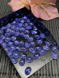 6x8 mm Tanzanite Cabochon Oval Calibrated Size Code #T201 -4A Super Quality Natural Tanzanite Cabs-Light Purple Color Tanzanites