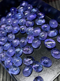 6x8 mm Tanzanite Cabochon Oval Calibrated Size Code #T201 -4A Super Quality Natural Tanzanite Cabs-Light Purple Color Tanzanites