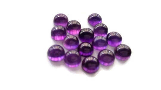 6MM Natural Amethyst Cabs , Pack of 10 Pieces , Top Quality Cabochons , African Amethyst cabochon