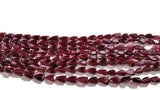 Garnet Faceted Pyramid shape , Size Approx 4x6MM- LENGTH 14 Inch1