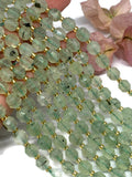 Prehnite Faceted Barrel Beads  7x8 mm size 39 cm Strand AAA Quality - Natural Prehnite  Faceted Nugget Beads