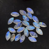 Moonstone 6X12 MM ,Rainbow Moonstone Marquise  Cabs , Pack of 7 Pcs. Good Quality Moonstone , Origin India , Moonstone marquise shape