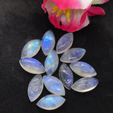 Moonstone 9X18 MM ,Rainbow Moonstone Marquise Cabs , Pack of 4 Pcs. Good Quality Moonstone , Origin India , Moonstone marquise shape