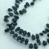 Kyanite faceted small drop Shape - Length 8 Inches , size 5X9MM , Natural green Kyanite .