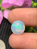 Ethiopian Opal Cabochon 11 mm Size Code #ET28 - Weight 5 cts  AAA Quality Opal Cabochon - Natural Ethiopian Opal Cabs- Video Available