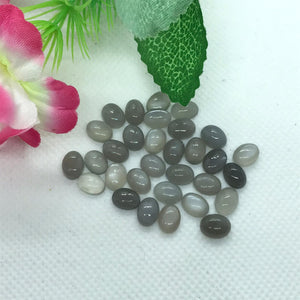 Grey Moonstone 6X8 Oval Cabs, Pack of 6 Pc. , Moonstone cabochon .AAA quality loose cabs