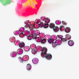 3MM Rhodolite Garnet Round Faceted  ,Pack of 8 pcs - Rhodolite Garnet Cut Cabochon - Garnet Loose Stone -AAA Quality Stones , Purple Garnet