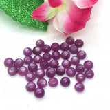 Pink Sapphire 5MM  Cabochon , sapphire cabs , Natural Pink Sapphire , Loose precious stone cabs. pack of 4 Pcs