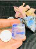 Moonstone Cabochon 35x28 mm Size Code S76 Weight 15.10 gm AAA Quality - Natural Rainbow Moonstone Cabochon Origin India