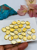 6 Pcs Citrine Cabochon 9x11 mm size Code #C7- AA Quality Citrine Oval Cabochons - Natural Citrine Cabs- Pack of 6 Pieces