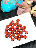 Garnet Cushion Faceted  6x6 mm- Code #G1 - Garnet Square Cut - Garnet Loose Stone - AAA Quality Stones- Pack of 2 Pieces