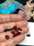 Garnet Faceted Pear stone 7X9 mm size - Code #G2 - Garnet Cut Stone -Natural Garnet Loose Stone - AAA Quality Stones- Pack of 5 Pieces