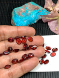 Garnet Faceted oval stone 6x8 mm size -Code #G4- Garnet Cut Stone -Natural Garnet Loose Stone - AAA Quality Stones- Pack of 4 Pieces