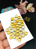 5 Pcs Citrine Cabochon 7x9 mm size AA Quality Code #C2 Citrine Oval Cabochons - Natural Citrine Cabs- (Pack of 5 Pieces)