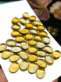 5 Pcs Citrine Cabochon 7x9 mm size AA Quality Code #C2 Citrine Oval Cabochons - Natural Citrine Cabs- (Pack of 5 Pieces)