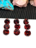Garnet Round Faceted 8 mm size - Code #G16 -Garnet Cut Stone -Natural Garnet Loose Stone - AAA Quality Stones- Pack of 1 Piece