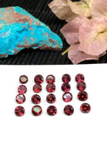 5MM Rhodolite Garnet Round Faceted - Code #G17 -Garnet Cut Stone -Natural Garnet Loose Stone - AAA Quality Stones- pack of 8 Pcs