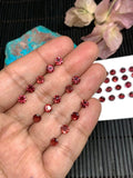 5MM Rhodolite Garnet Round Faceted - Code #G17 -Garnet Cut Stone -Natural Garnet Loose Stone - AAA Quality Stones- pack of 8 Pcs