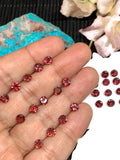 4MM Rhodolite Garnet Round Faceted  -Garnet Cut Stone -Natural Garnet Loose Stone - AAA Quality Stones- pack of 8 Pcs