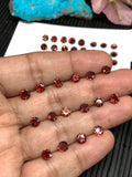 Pack of 8 Pcs Mozambique Garnet Round Faceted 5 mm size - Code #G18 -Garnet Cut Stone -Natural Garnet Loose Stone - AAA Quality Stones