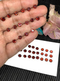 Pack of 8 Pcs Mozambique Garnet Round Faceted 5 mm size - Code #G18 -Garnet Cut Stone -Natural Garnet Loose Stone - AAA Quality Stones