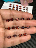 Garnet Oval Faceted 5x7mm size cut stone -Code #G19- Natural Mozambique Garnet Loose Stone - AAA Quality Stones- Pack of 8 Piece