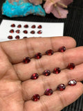 Garnet Pear Faceted 5x7 mm size Cut stone - Code #G20  - Natural Garnet Loose Stone - AAA Quality Stones- Pack of 8 Piece