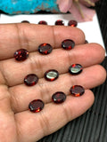 Garnet Oval Faceted 7X9 mm size cut stone -Code #G24- Natural Garnet Loose Stone - AAA Quality Stones-