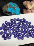 6 Pcs Iolite Oval Cabochon 5x7 mm size Code #i17 Dark Blue Color- AA Quality Natural Iolite Cabs (Pack of 6 Pieces )