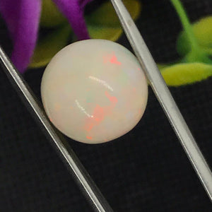 Ethiopian Opal 12MM  10mm Thick Cabochon  Code E#20- Weight 7 cts  AAA Quality  Ethiopian Opal Round Cabs-Video Available , Pack of 1 PC