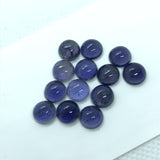 8MM Iolite smooth round cabs, natural gemstone cabochon . loose stone cabs (pack of 2 Pc ) AAA Quality