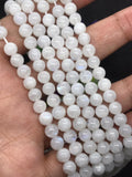 Moonstone 6MM Round Beads - Rainbow Moonstone beads, Length 16" and AA Quality -Origin India .Fine quality and perfect round with blue flash