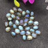 Labradorite Oval 7x9 MM Cabs. Natural Blue Fire Cabs , Gemstone cabs pack of 6 pc , Gemstone cabs