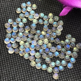4MM Labradorite Round Cabs. Natural Blue Fire Cabs , Gemstone cabs pack of 10 pc , Gemstone cabs