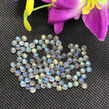 4MM Labradorite Round Cabs. Natural Blue Fire Cabs , Gemstone cabs pack of 10 pc , Gemstone cabs