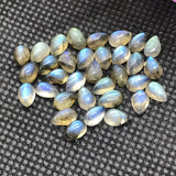 Labradorite Pear 4X6 MM  Cabs. Natural Blue Fire Cabs , Gemstone cabs pack of 8 pc , Gemstone cabs