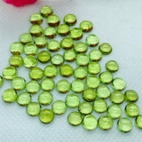 6MM Peridot Round Cabs , pack of 5 Pc. Natural Peridot cabochon, loose gemstone cab . Good Quality