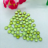 6MM Peridot Round Cabs , pack of 5 Pc. Natural Peridot cabochon, loose gemstone cab . Good Quality