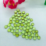 6MM Peridot Round Cabs , pack of 6 Pc. Natural Peridot cabochon, loose gemstone cab . Good Quality