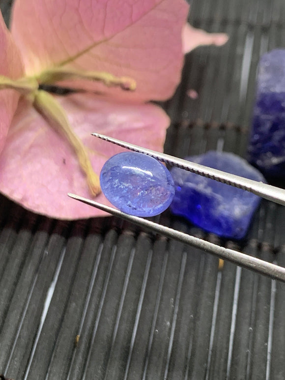 Tanzanite Cabochon 7X9 mm Calibrated Size Code #T49 Weight 2.5 carat -AAA Quality Natural Tanzanite Cabs