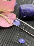 Matching Pair Tanzanite Cabochon 6x8 mm Calibrated Size Code #T58 Weight 3.5 carat -Good Quality Natural Tanzanite Cabs