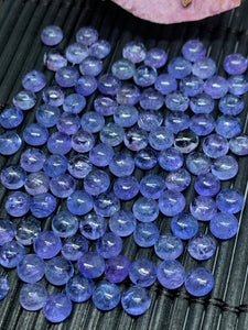 Tanzanite Cabochon Round 4mm Size -Good Quality Natural Tanzanite Round Cabs