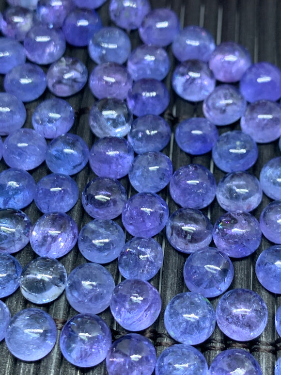 Tanzanite Cabochon Round 6mm Size Code #T62 -Good Quality Natural Tanzanite Round Cabs