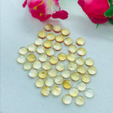 Citrine 8MM AA Quality Round Cabochons , yellow color cabs, Natural Citrine Cabs , Pack of 8 pcs