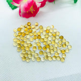 Citrine 7MM AA Quality Round Cabochons , yellow color cabs, Natural Citrine Cabs , Pack of 6 pcs